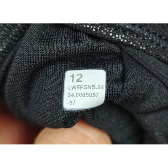 Lululemon Align High-Rise Ribbed Pant 25" Shine Radiate Foil Black Night Size 12 - Picture 6 of 9